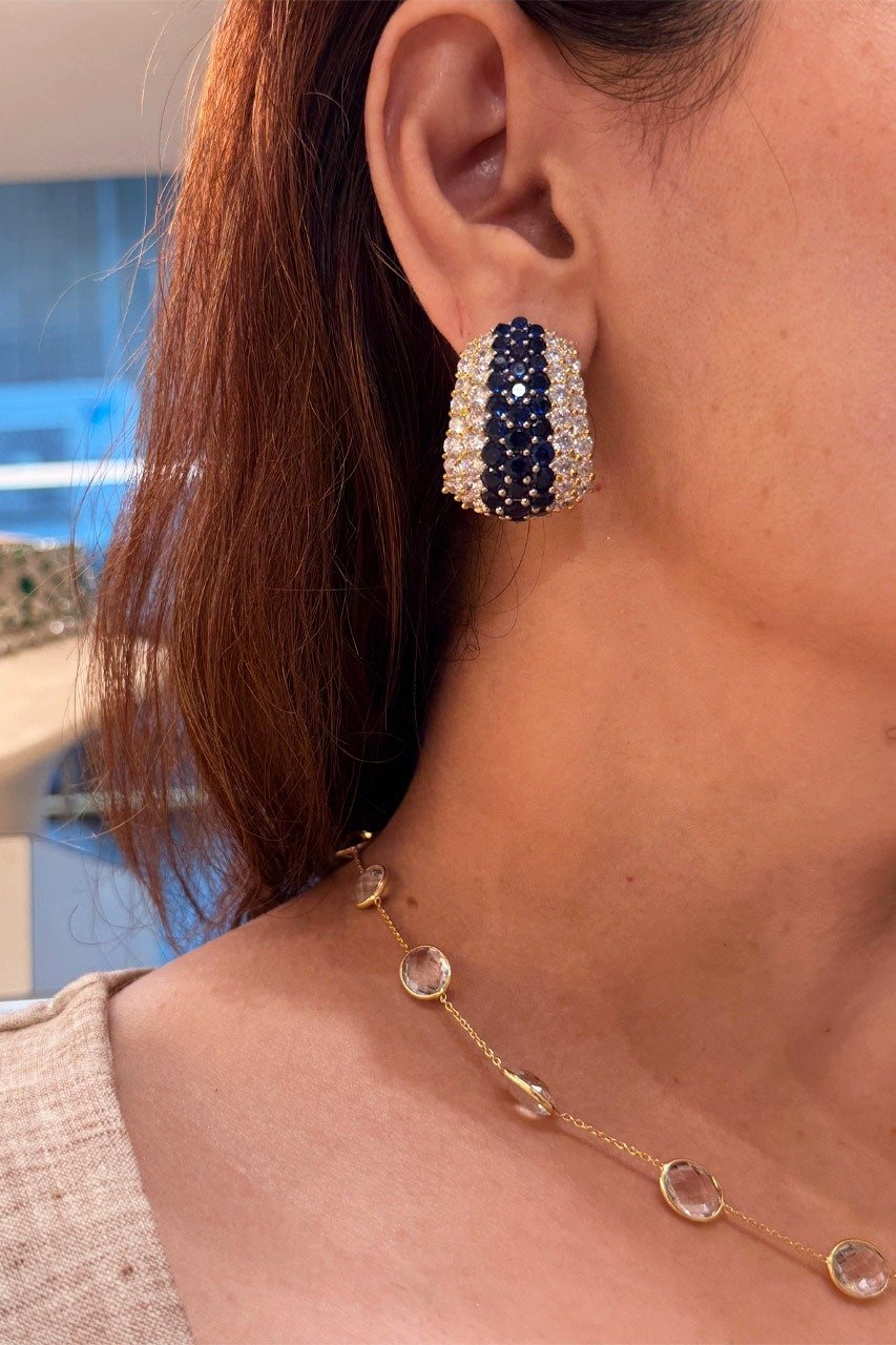 Isla Sapphire Zircon Studs