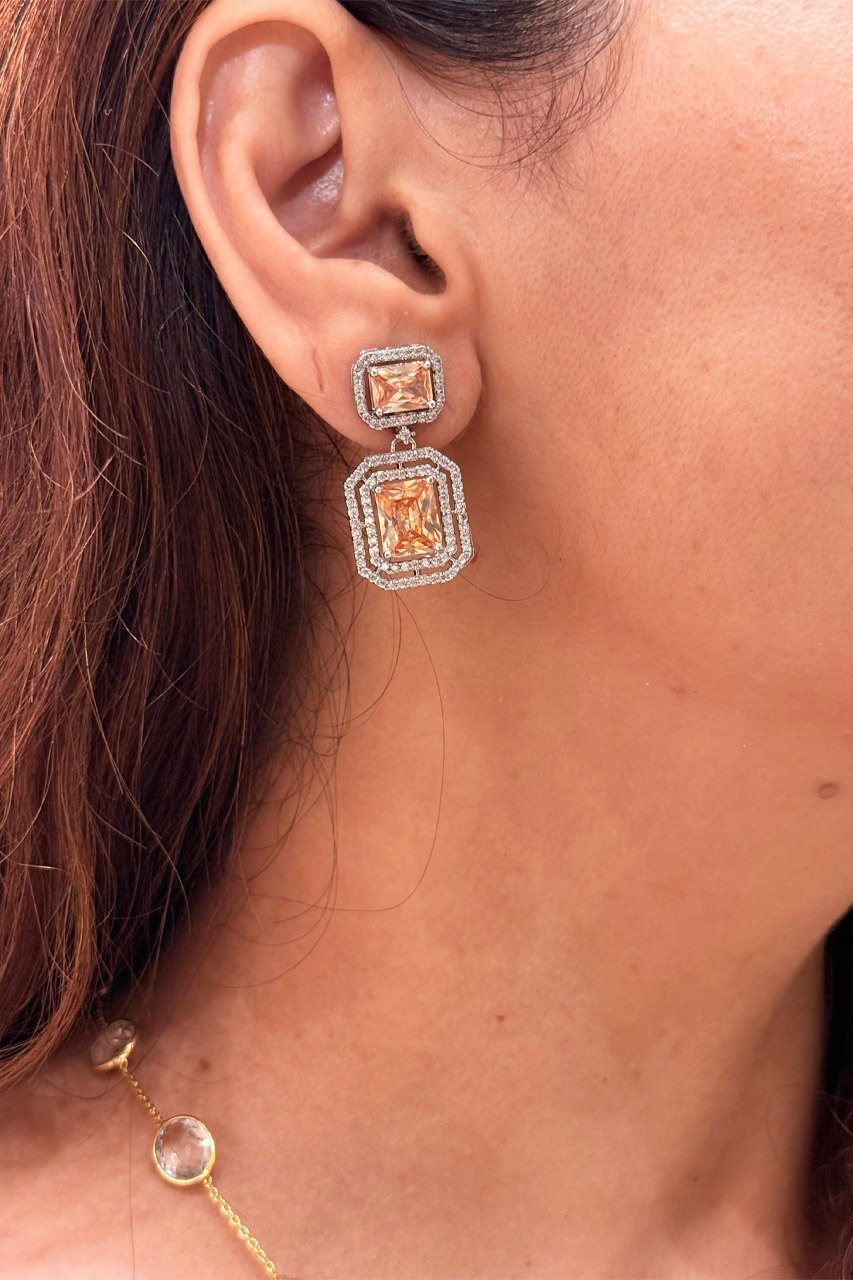 Olivia Imaparial Topaz Zircon Earrings