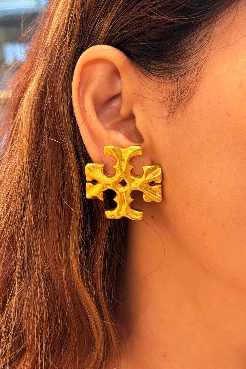 Isla Gold Cross Studs