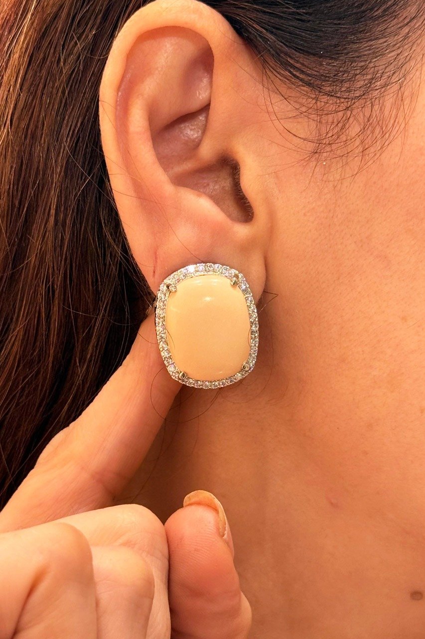 Mabel Light Coral Zircon Studs